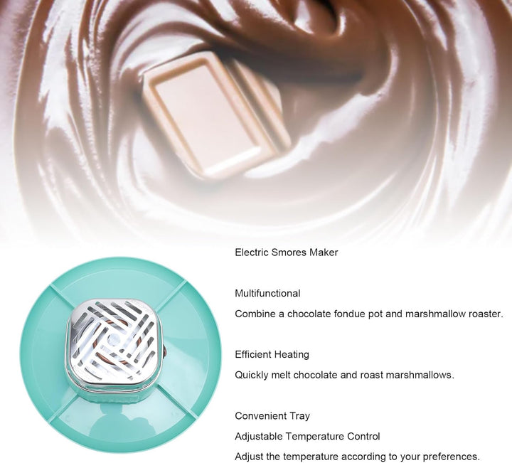 Indoor Electric Smores Maker, einstellbare Temperatur Tabletop Schokoladen -Marshmallow -Röster mit
