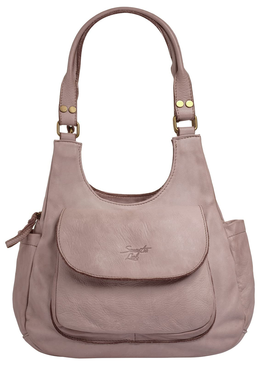 Samantha Look Umhängetasche echt Leder Damen - 021685 Alt-rosa, Alt-rosa