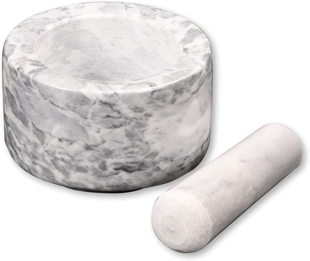 Kesper | Mörser, Mateial: Marmor, Masse: Ø 13 cm, H: 8 cm, Farbe: Weiss poliert | 71505