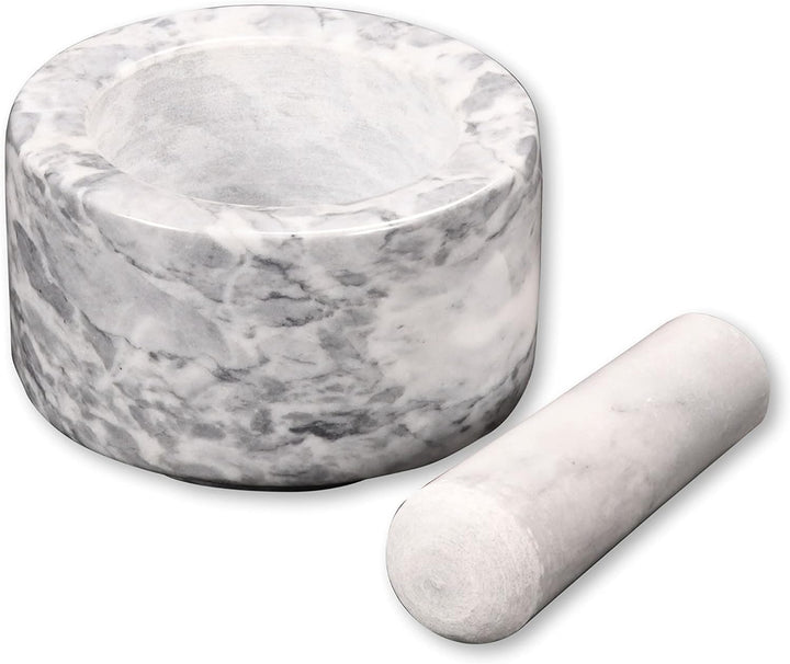 Kesper | Mörser, Mateial: Marmor, Masse: Ø 13 cm, H: 8 cm, Farbe: Weiss poliert | 71505