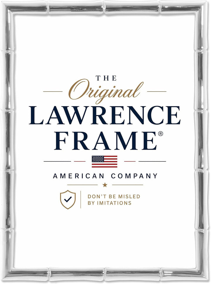 Lawrence Frames 710157 Bilderrahmen, Metall, Bambus, 12,7 x 17,8 cm, silberfarben 5x7 silber, 5x7 si