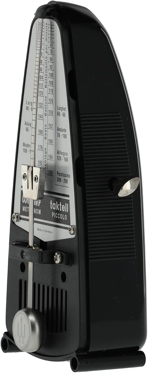 Wittner Metronom 836 Kunststoffgehäuse ohne Glocke Taktell Piccolo schwarz schwarz Single, schwarz S