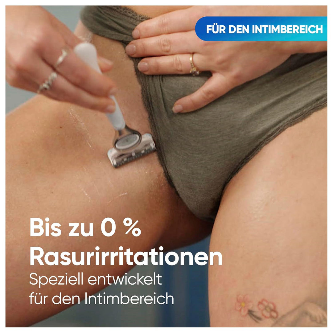 Venus Satin Care Damenrasierer für den Intimbereich - 4 Ersatzklingen Rasierer + 4 Klingen, Rasierer