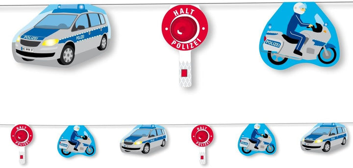 Polizei-Partyset für 10 Kinder mit Sticker Fingerabdruck und Hängekette - 108 TLG // Kindergeburtsta