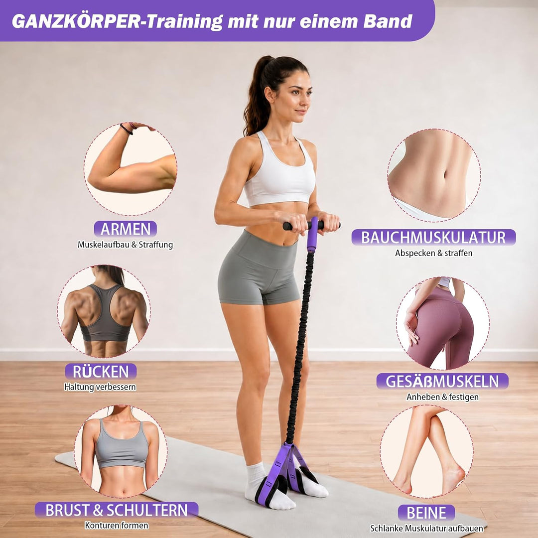 Widerstandsbänder mit Griff, Verbessertes multifunktionales Resistance Bands Frauen für Home Gym Vio