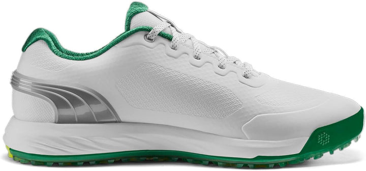 PUMA Herren Alphacat Nitro Golfschuh, 40.5 EU White Archive Green Yellow Burst