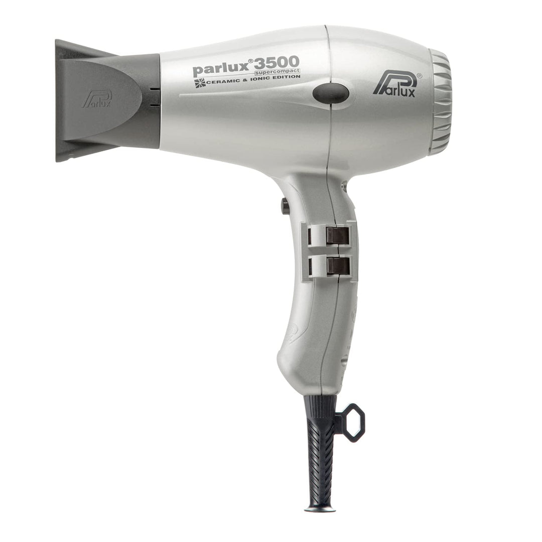 Parlux Profi-Haartrockner 3500 SuperCompact Ceramic + Ion, silber, Silber