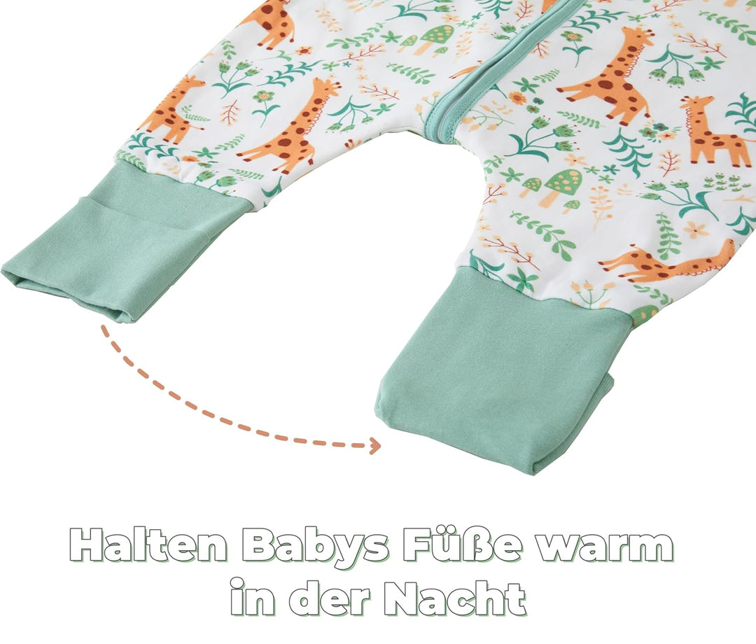 Chilsuessy Baby Schlafsack mit Beinen TOG Wert 2.5 Winterschlafsack Unisex Ganzjahresschlafsack mit