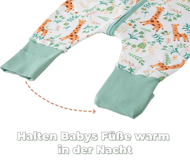 Chilsuessy Baby Schlafsack mit Beinen TOG Wert 2.5 Winterschlafsack Unisex Ganzjahresschlafsack mit