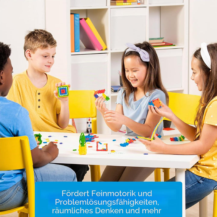 Plus-Plus 9603320 Geniales Konstruktionsspielzeug, Open Play Basic, Bausteine-Set, Teile, bunt, 1200
