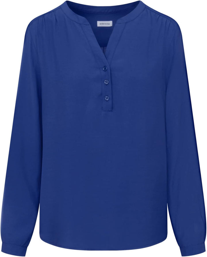 Seidensticker Damen Regular Fit Langarm Bluse 34 Dunkelblau, 34 Dunkelblau