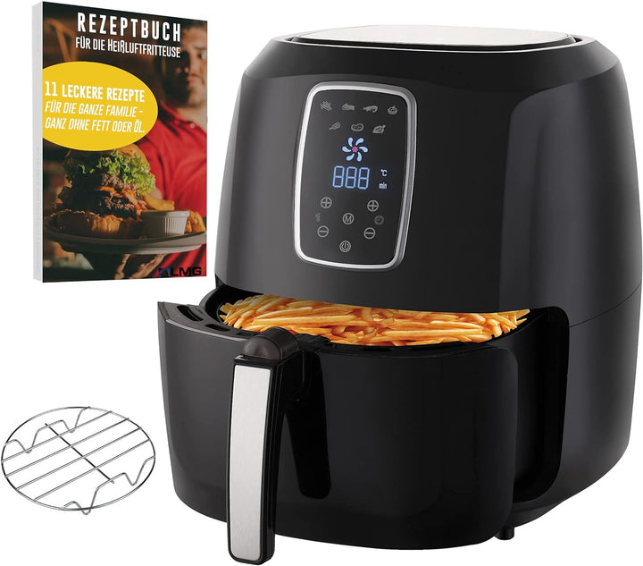 Heissluftfritteuse XXL Premium 5.2L - Airfryer Mit Touch-Bedienfeld, Neueste Technik, 100% knusprig,