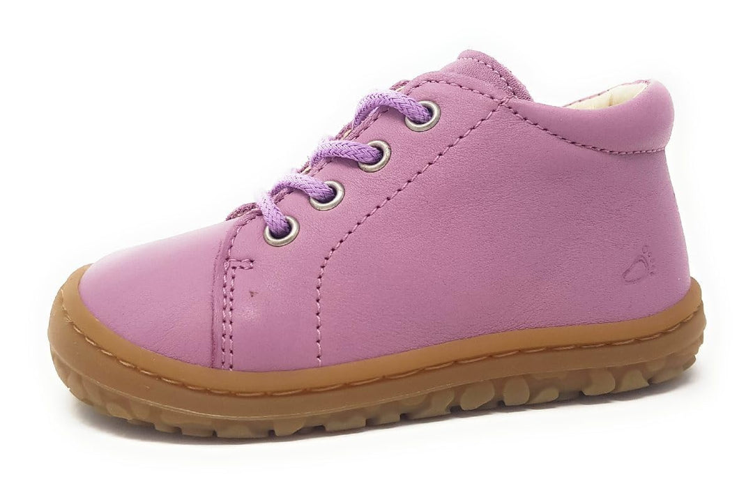Lurchi Nani Barefoot Lauflernschuh Mädchen Schnürer Rosa Freizeit 21 EU Plum, 21 EU Plum