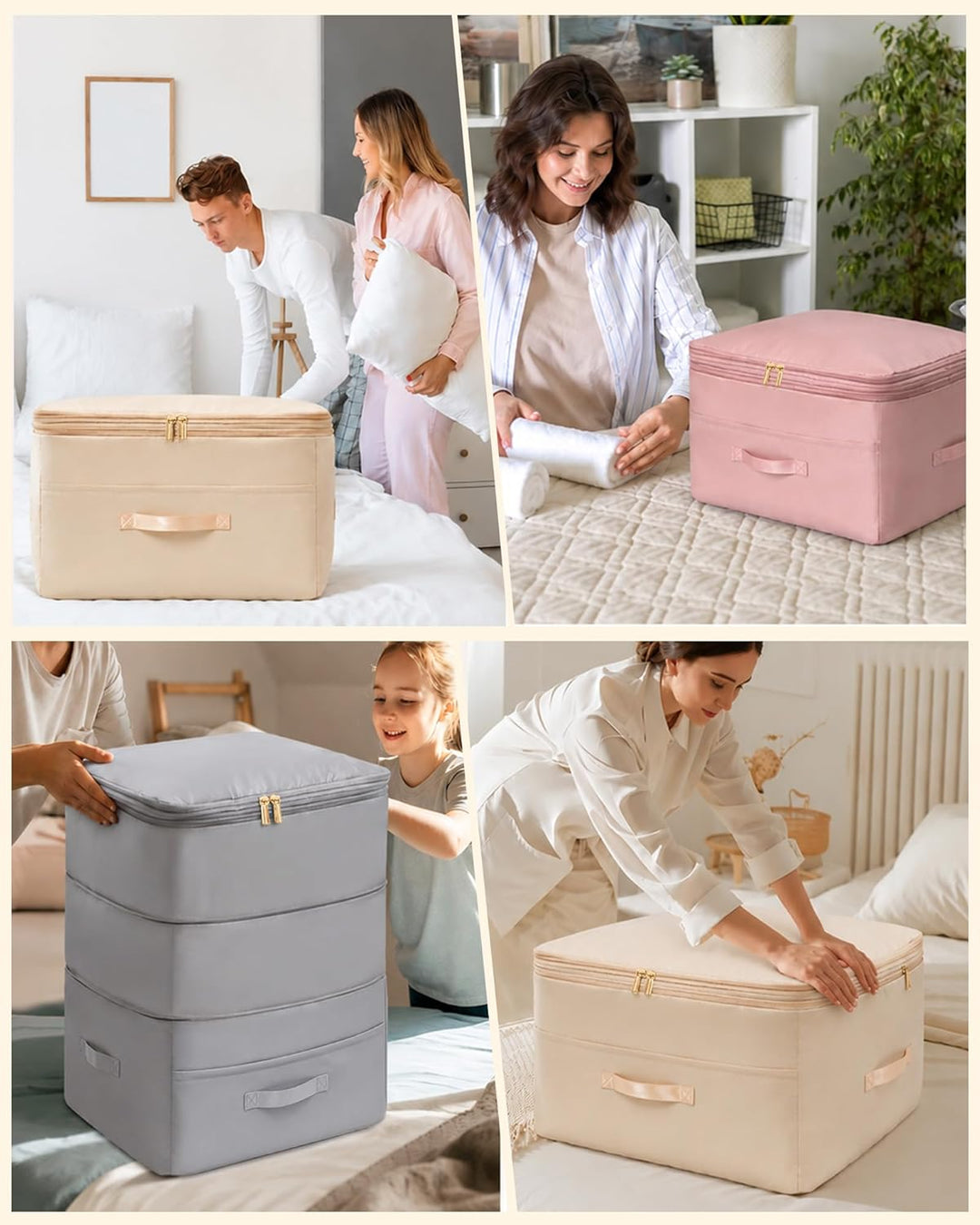 2 Stück Platzsparender Komprimierender Organizer, Aufbewahrungstasche für Bettdecken, Aufbewahrung f