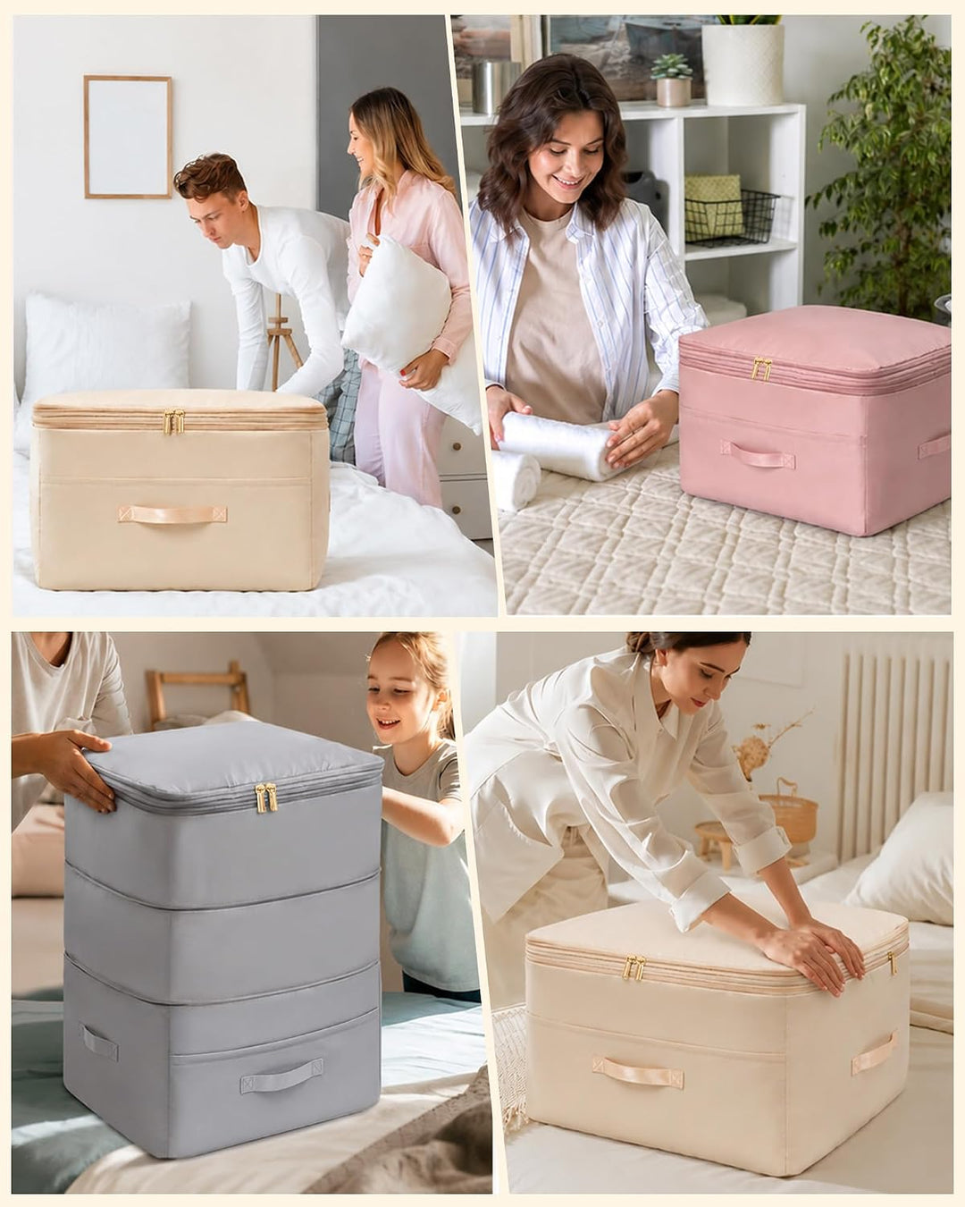 2 Stück Platzsparender Komprimierender Organizer, Aufbewahrungstasche für Bettdecken, Aufbewahrung f