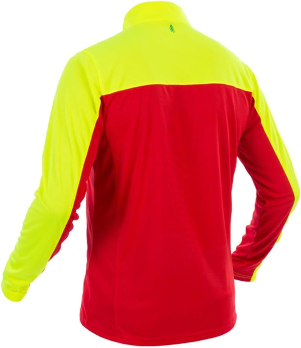 Beginner 2.0 Funktionsshirt Shirt für die Forstarbeit Langarm Rot-gelb XS, Langarm Rot-gelb XS