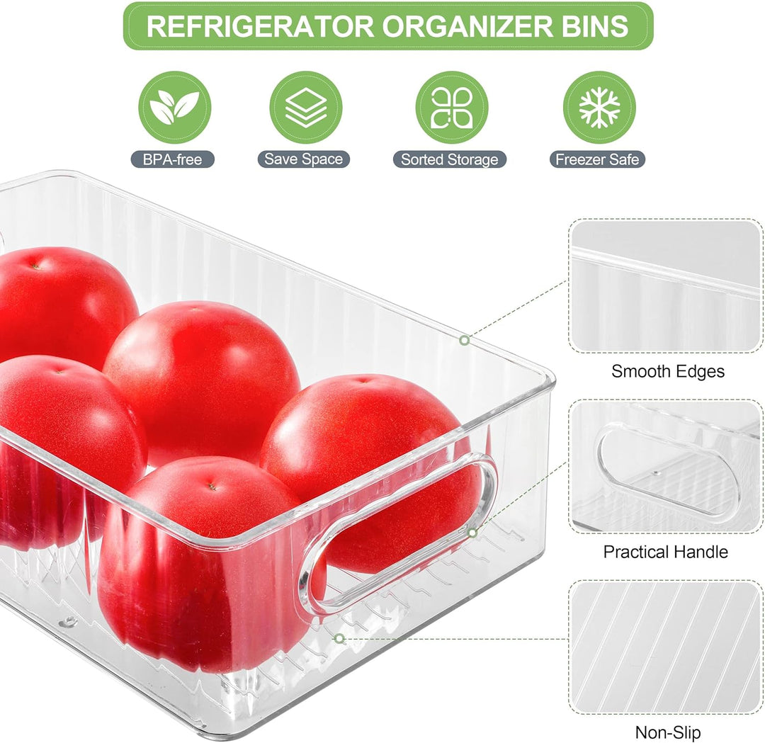 Kühlschrank Organizer 6er Set (6 Gross) - BPA Free, Küche Aufbewahrung & Organisation, Fridge Organi