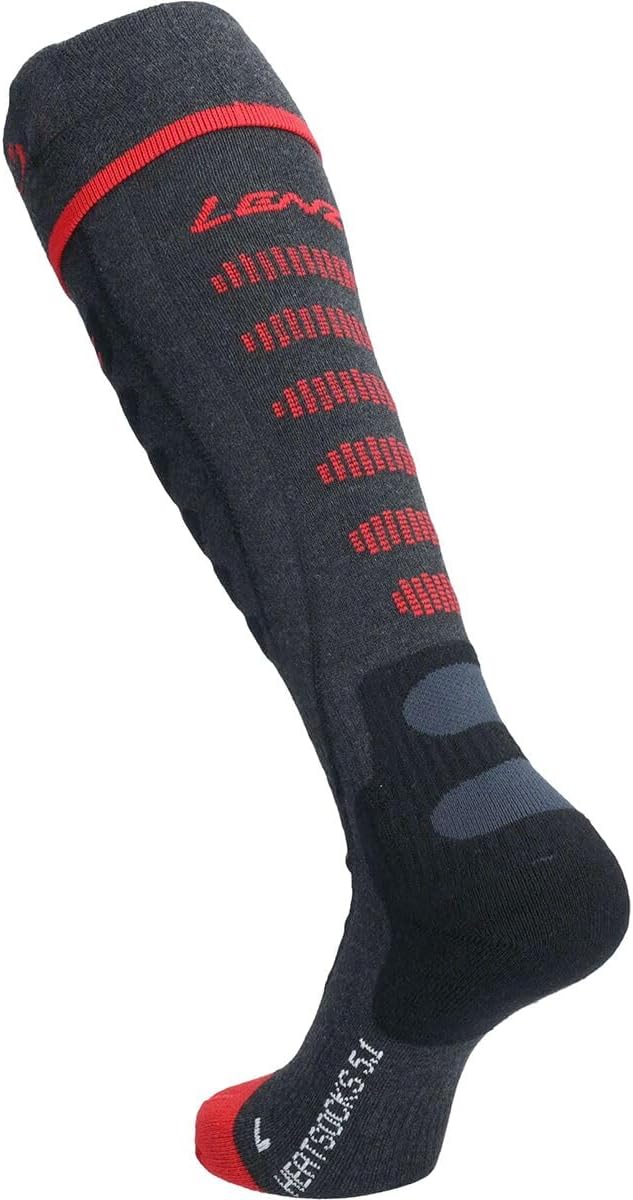 Lenz Heat 5.1 Socken 2023 Anthracite/red 42-44, 42-44