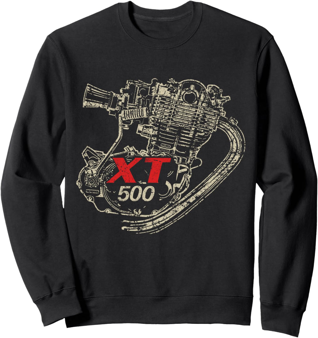 XT 500 Motor Retro Distressed Design Sweatshirt