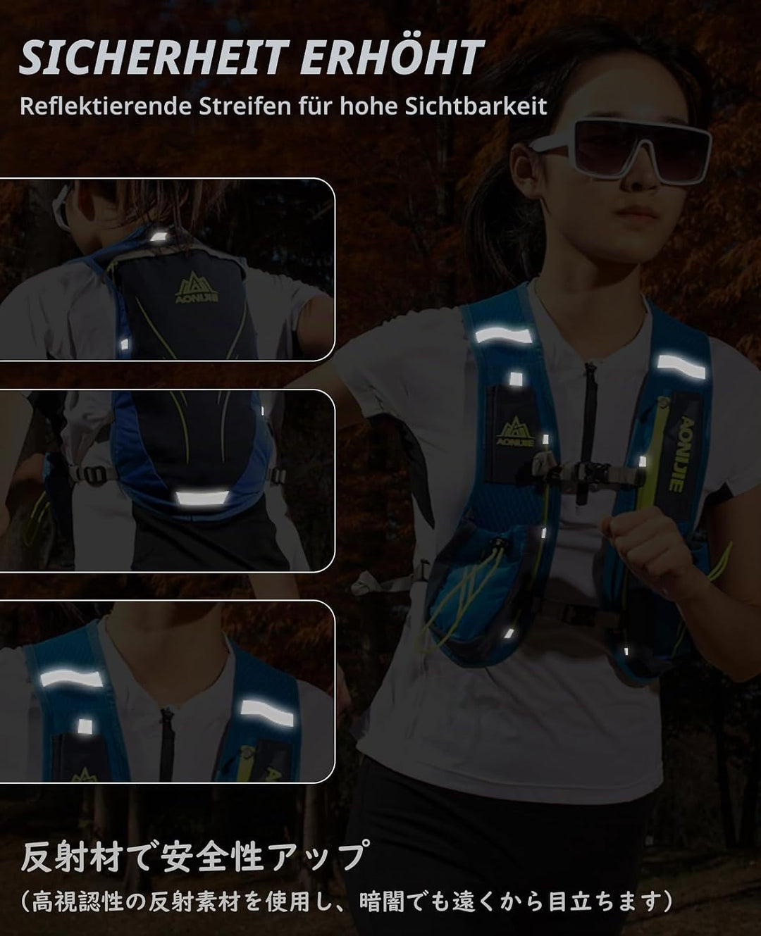 TRIWONDER Ultraleicht Trinkrucksack, 5.5L Laufrucksack, Trailrunning Rucksack, Hydration Pack im Fre