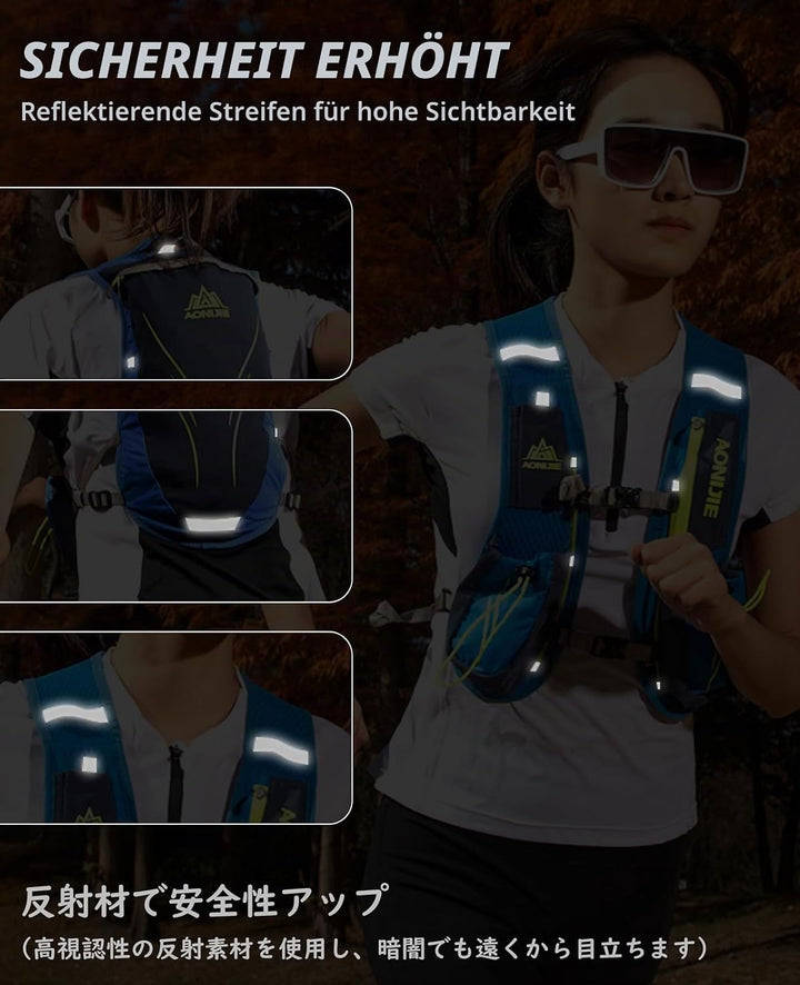 TRIWONDER Ultraleicht Trinkrucksack, 5.5L Laufrucksack, Trailrunning Rucksack, Hydration Pack im Fre
