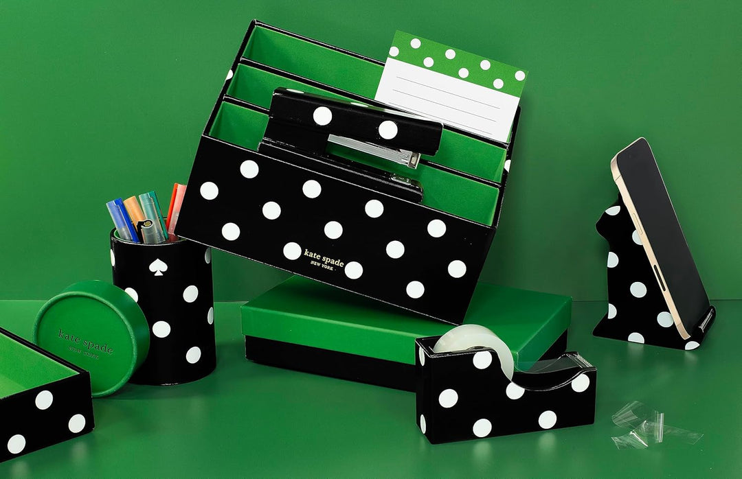 Kate Spade New York Black Stapler, Cute Stapler for Office or Home, Decorative Desk Accessory, Pictu