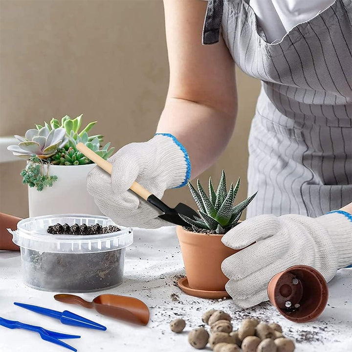 Amasawa 14 Stück Mini Garten Handwerkzeuge Set, Sukkulente Handwerkzeuge Set, Pflanz Handwerkzeuge S
