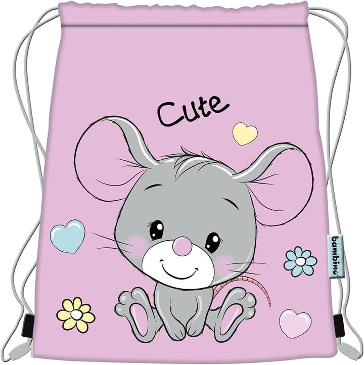 GOLDKIDS - Schulranzen für Jungen und Mädchen ab 1 Klasse - Schul-Rucksack für Kinder mit Mouse-Moti