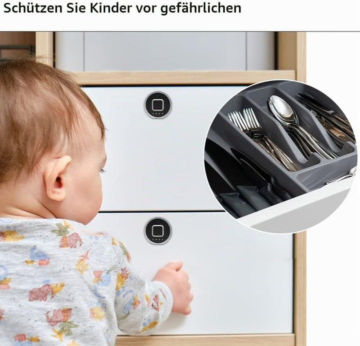 Fingerabdruck Nockenschloss eLinkSmart Bluetooth App Schrank Schloss 30MM (27mm) für Haus Büro und M