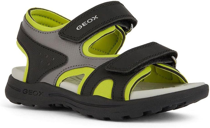 Geox Jungen J Vaniett Boy C Sandalen 24 EU Black Lime, 24 EU Black Lime