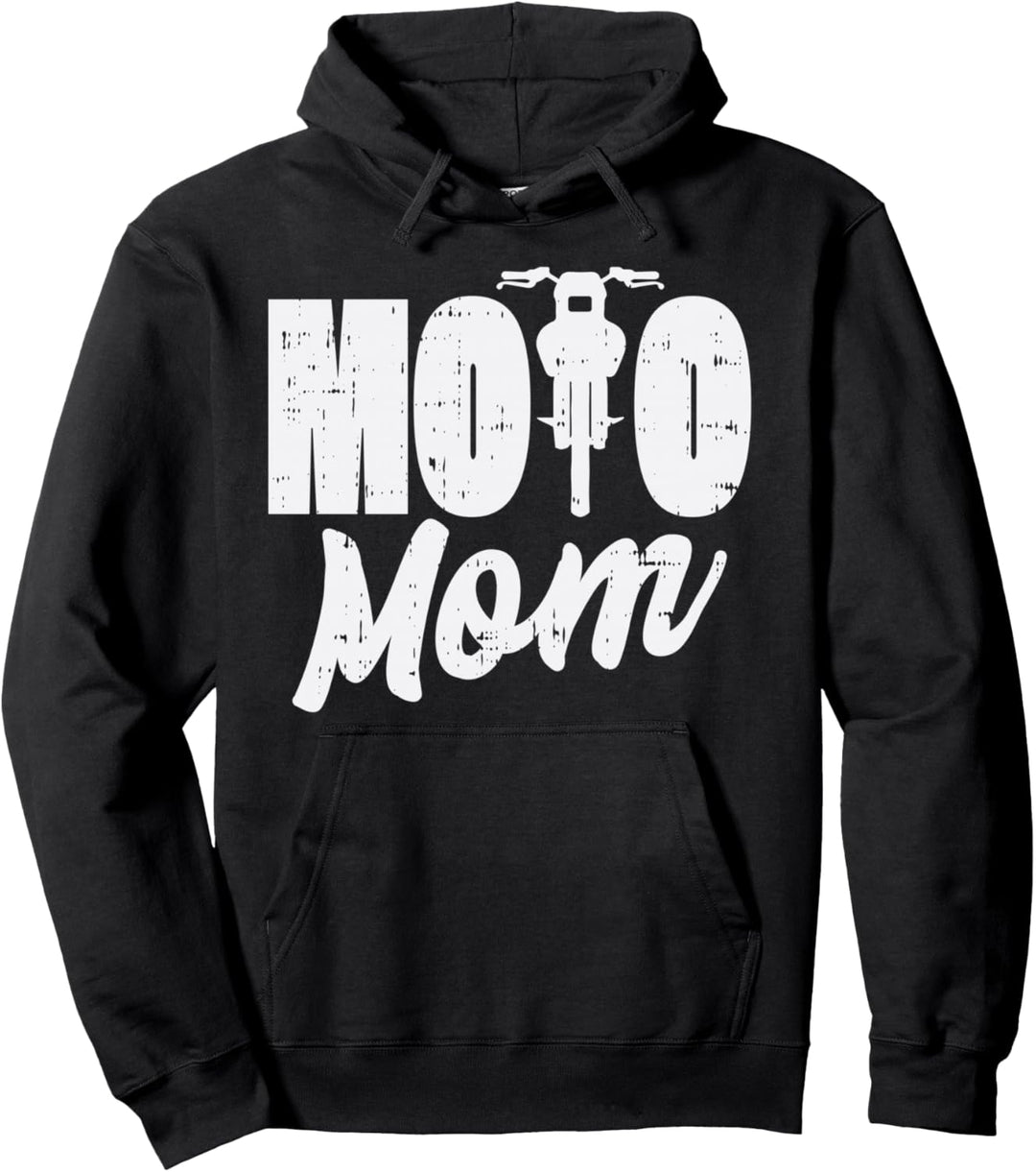 Moto Mom Motorcycle Motocross Dirt Bike Racing Women Gift Pullover Hoodie