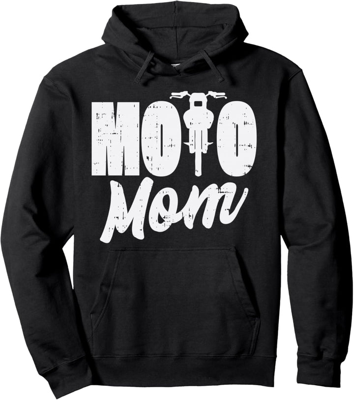 Moto Mom Motorcycle Motocross Dirt Bike Racing Women Gift Pullover Hoodie
