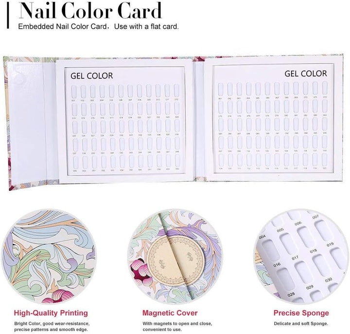 FILFEEL 120 Sticks Nailart Display Nagellack Farbkarte Platten Nagelgel Farbkarte Nagellack Display