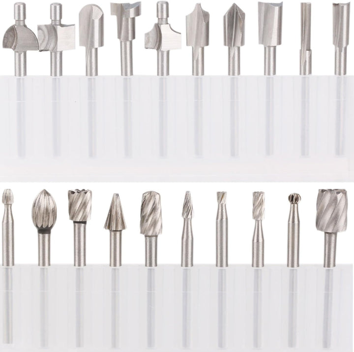 HSS Fräser Set, SPTA 20tlg Mehrzweck Fräser Set Stich Spitzen HSS Frässtifte Fur Dremel Multifunktio