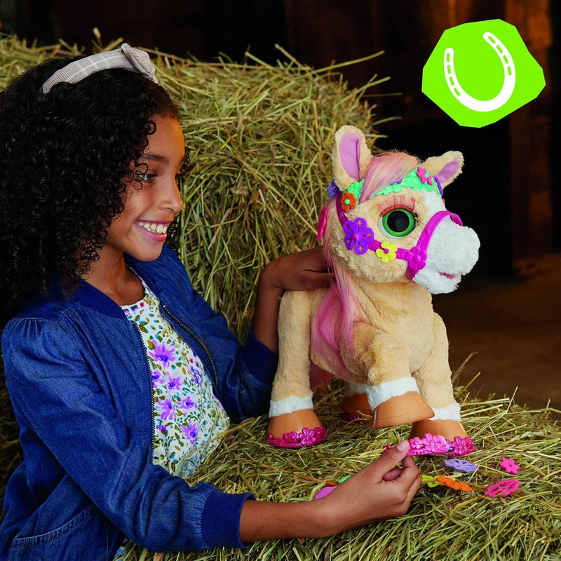 Hasbro Furreal Cinnamon, Mein stylisches Pony, 80+ Geräusche, Reaktionen, 26 Accessoires, elektronis