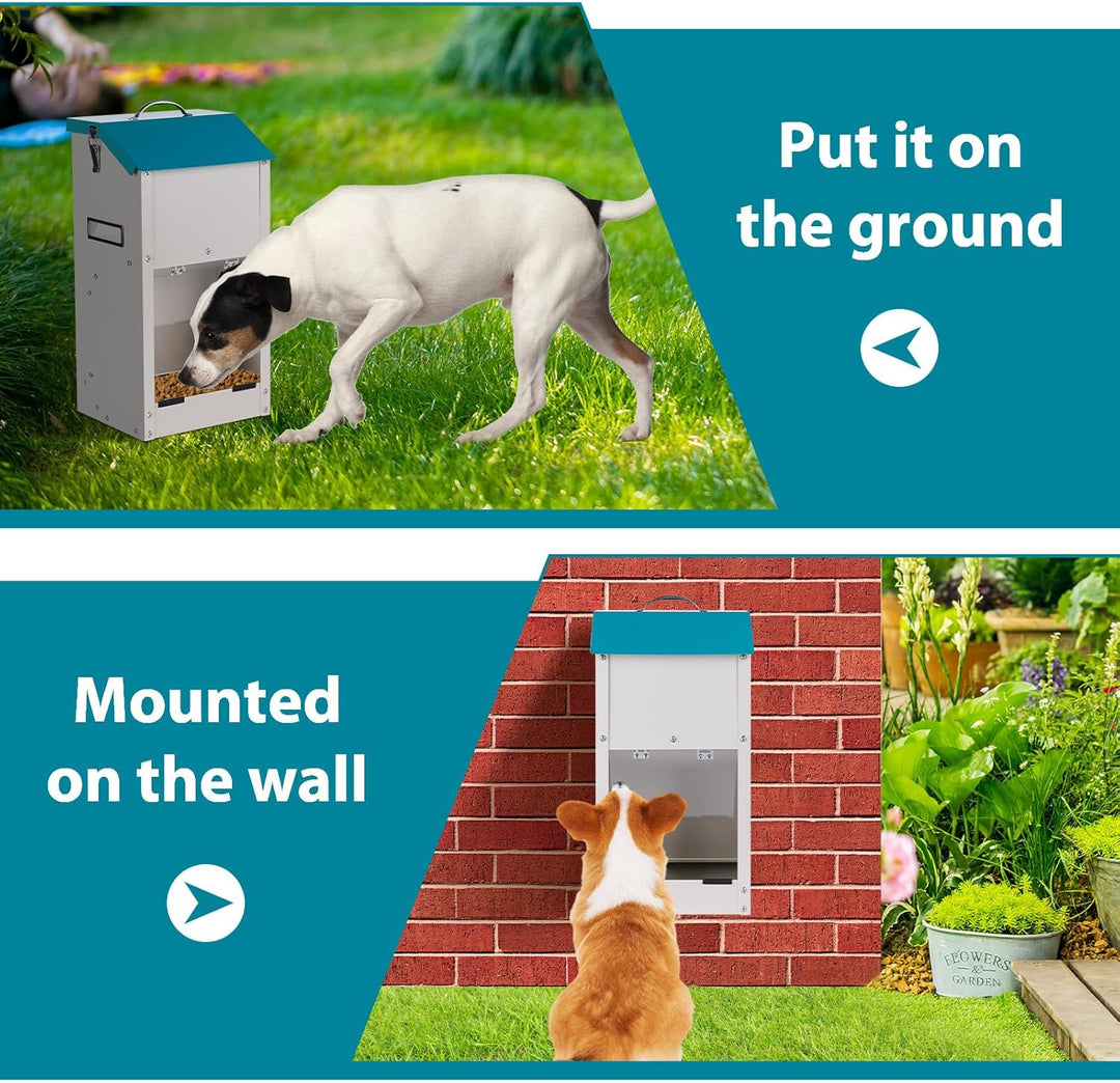 Verzinkte Schwerkraft Futterspender für Hunde, Rasse Hundefutterspender für Hunde, 7.5lbs Outdoor Ha
