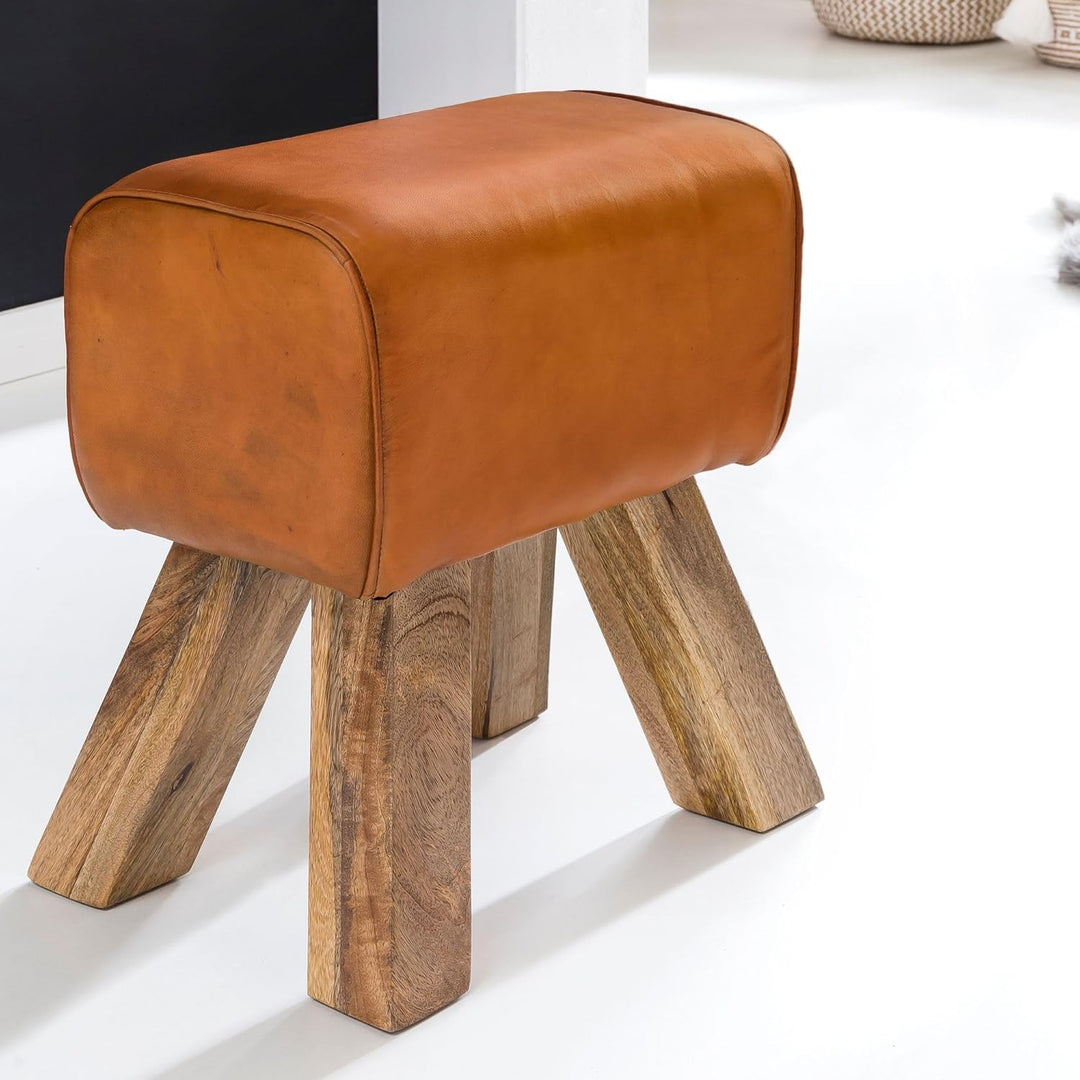 FineBuy Design Turnbock Sitzhocker 40 x 30 x 47 cm | Turnhocker Hocker Beistellhocker Fusshocker Bra
