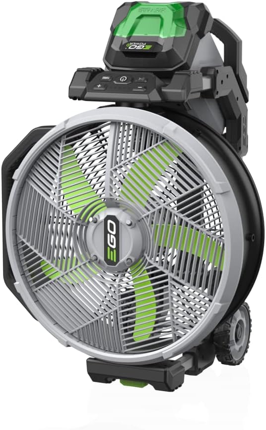 EGO FN1800E 45 cm-Outdoor-Lüfter mit Sprühnebelkühlung, bis 8.000 m3/h, 2 Kühlungs- und 5 Lüfterstuf