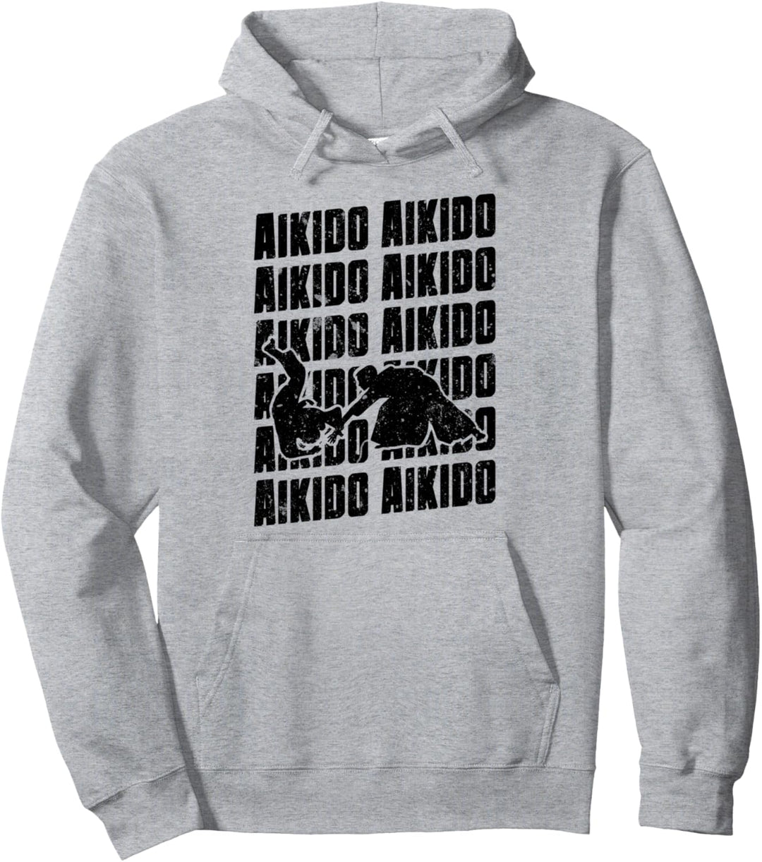 Aikido Repeat Design Kampf Hakama Kampfsport Pullover Hoodie