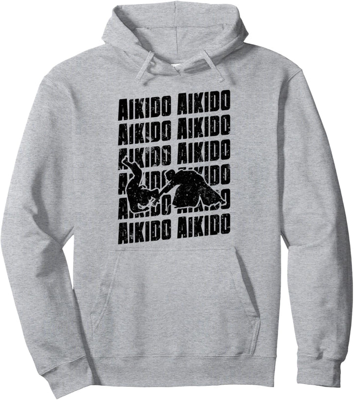 Aikido Repeat Design Kampf Hakama Kampfsport Pullover Hoodie