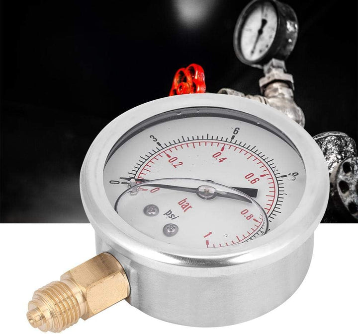 Manometer Professionelles Druckluft Manometer Messing Ölgefülltes 1/4 BSP Hochdruck-Standard-Radialm