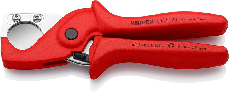 KNIPEX PlastiCut Schlauch- und Schutzrohrschneider bis 25 mm 90 20 185 Rohrschneider, flexible Rohre