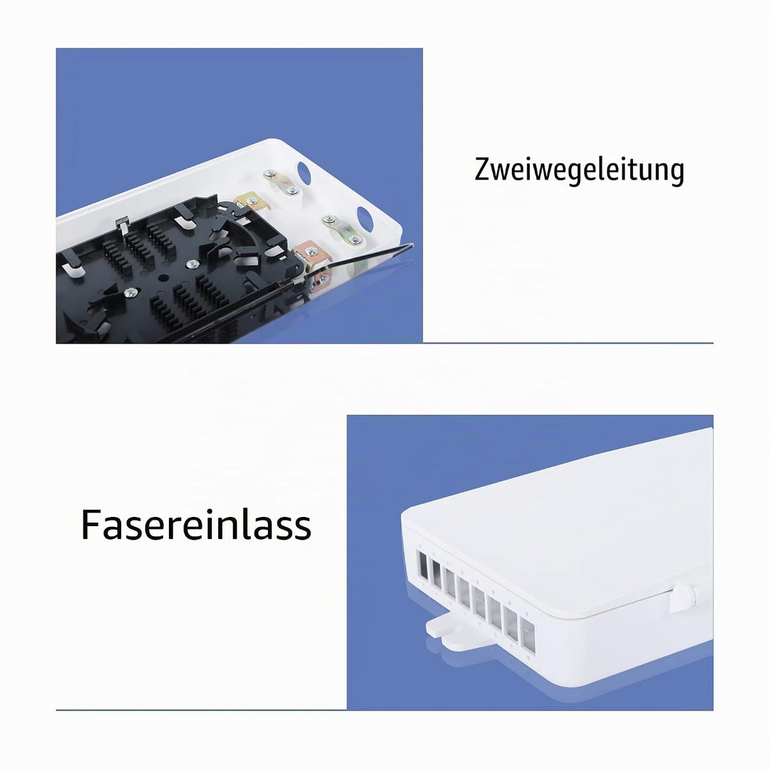 PNGKNYOCN Glasfaser-Anschlusskasten, 8 Anschlüsse, SC-Verteilerbox für optische Glasfaserkommunikati