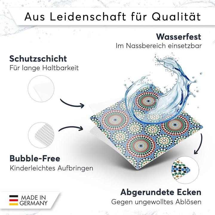 CREATISTO Klebefliesen Stickerfliesen Fliesenfolie - Klebefolie Aufkleber für Fliesen I Klebefliesen