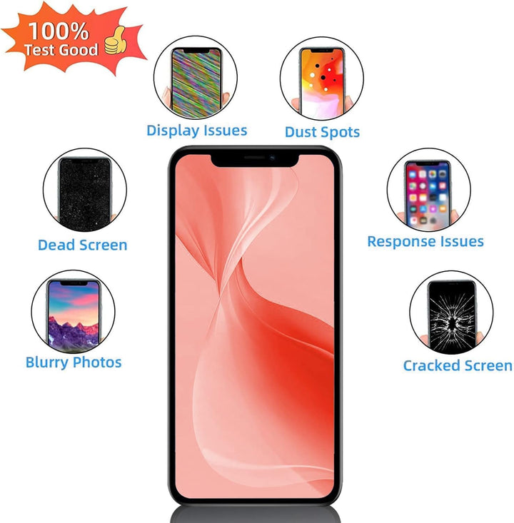 Display für iPhone XR Bildschirm Ersatz 3D Touch Screen LCD Display Digitizer Full Assembly + Repara