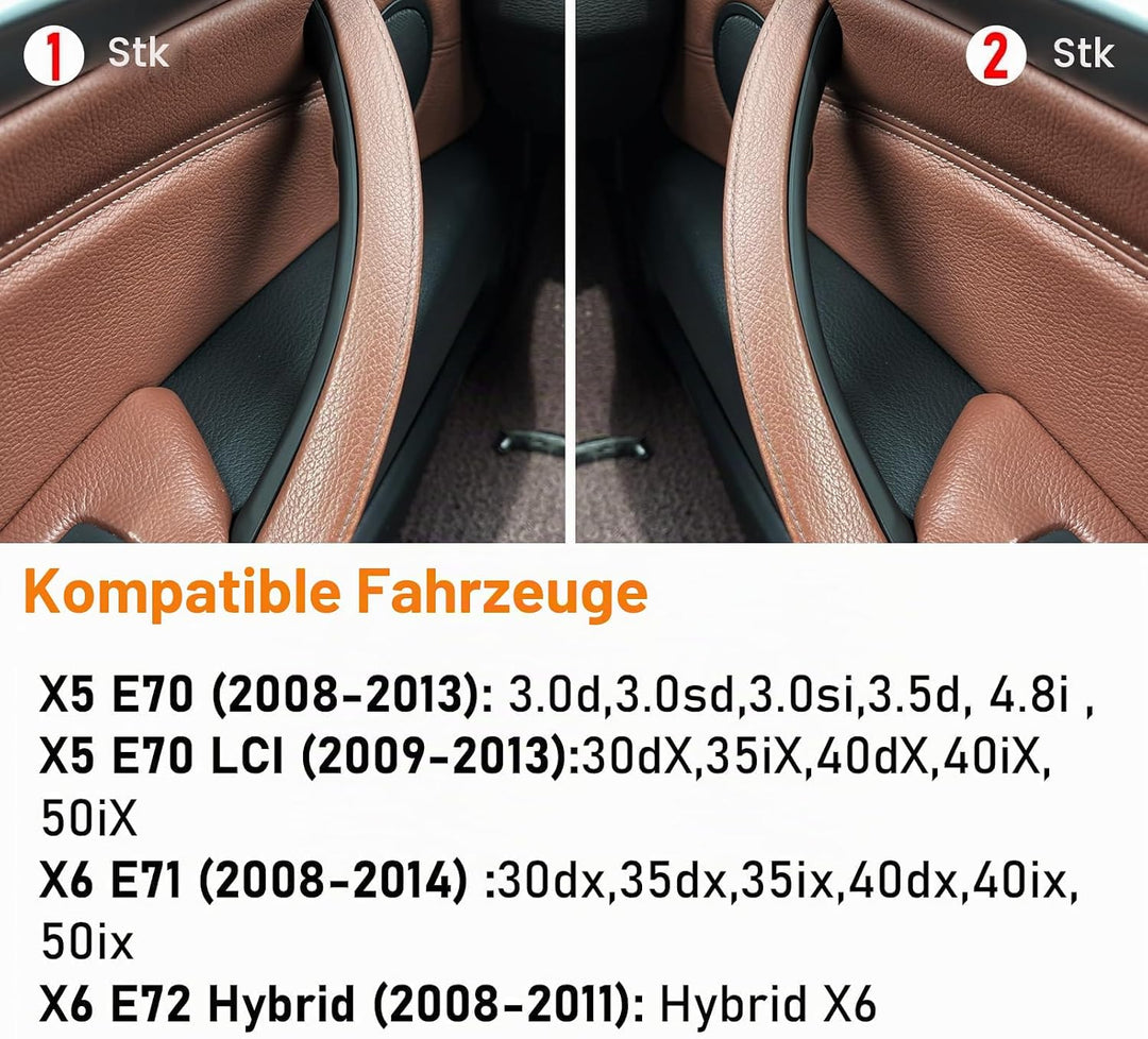 Altsbaos 3 PCS Kompatibel mit Türgriff bmw X5 E70 2008-2013,X6 E71/E72 2008-2014 Handgriffe links +