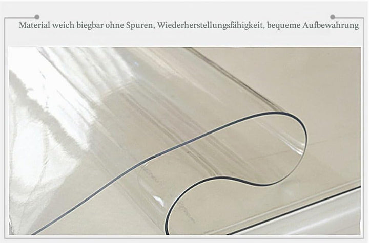 Ever Fairy Kunststoff Transparent Küche Esstisch Abdeckung Tischdecke Protector Stuhl Matte mit Lipp