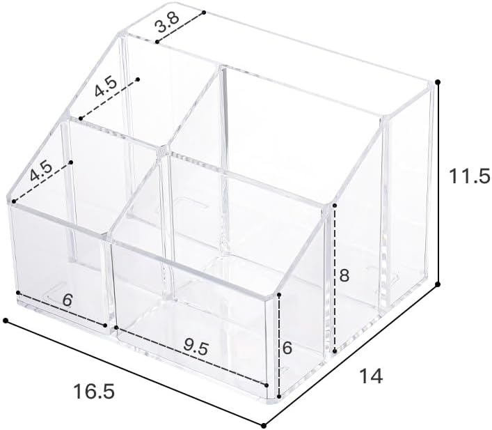 Make Up Organizer, Kosmetik Organizer mit 5 Fächer, Acryl Bad Organizer, Make up pinsel organizer, S