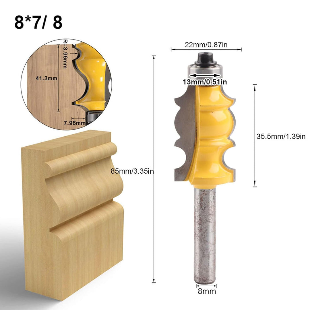 5 Stücke Verleimfräser, 8mm Schaft Oberfräser Lock Miter Router Bit Handlauf Fräser Trimmen