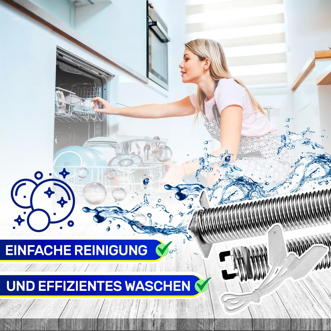 Reparaturset Scharniere in Schwarz und Feder für Geschirrspüler mit dem Originalcode 00754869 für Bo